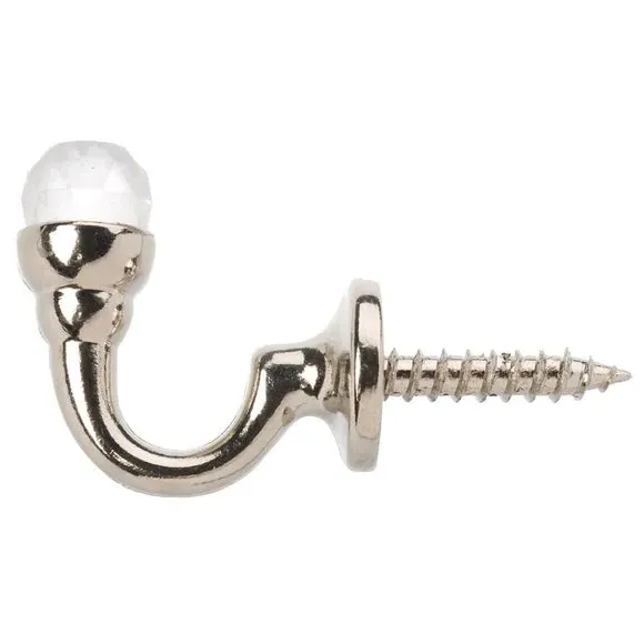 Facet Ball Curtain Hooks - Steel, Acrylic image