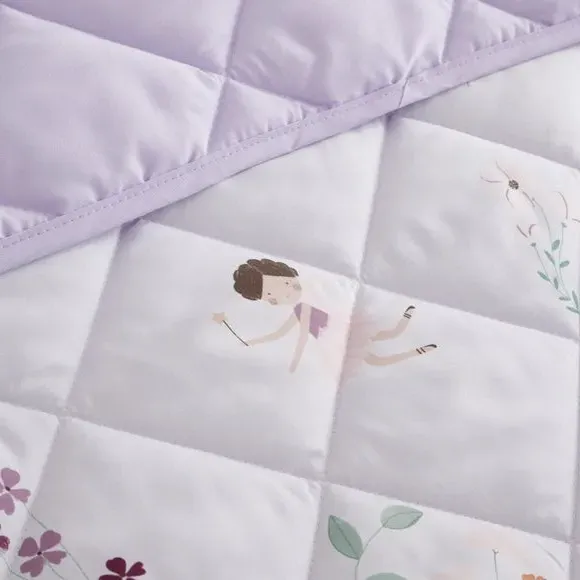 Fairy Design Bedspread - Pink, Embroidered