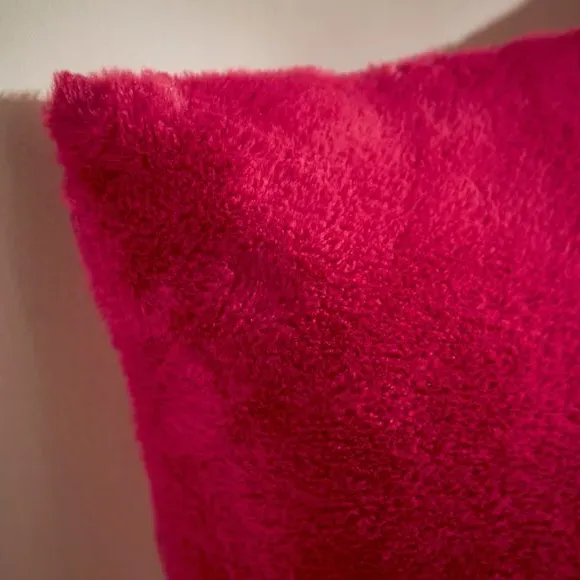 Faux Fur Cushion - Fuchsia, Recycled Polyester