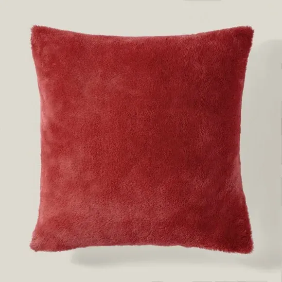 Faux Fur Cushion - Redwood, Recycled Polyester