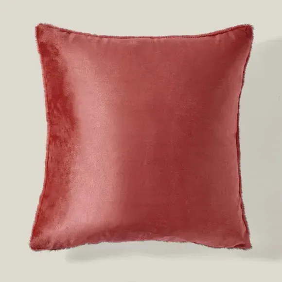 Faux Fur Cushion - Redwood, Recycled Polyester
