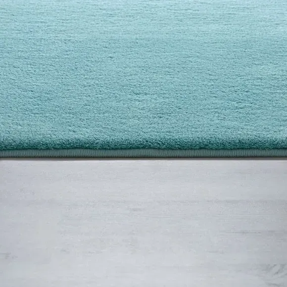 Faux Fur Rug Supersoft - Blue, Polyester
