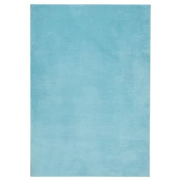 Faux Fur Rug Supersoft - Blue, Polyester