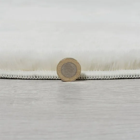 Faux Fur Rug Supersoft - Ivory, Polyester