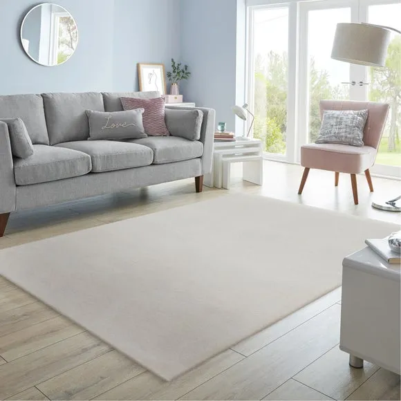 Faux Fur Rug Supersoft - Ivory, Polyester