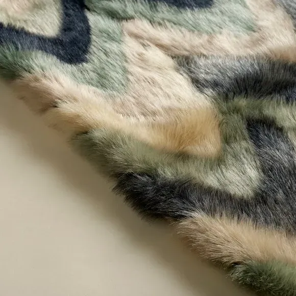 Faux Fur Throw Blanket - Blue, Shaggy