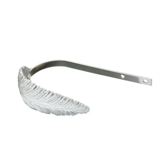 Feather Curtain Holdbacks - Satin Steel