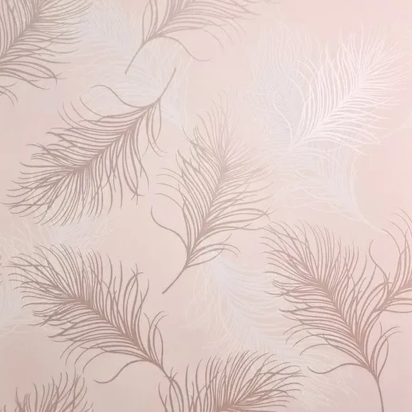 Feather Wallpaper Self-Adhesive - Blush