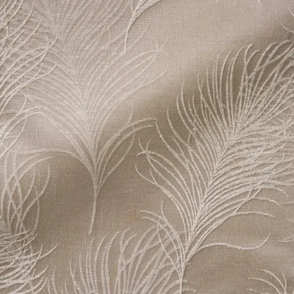 Feathers Fabric by the Metre - Coffee image