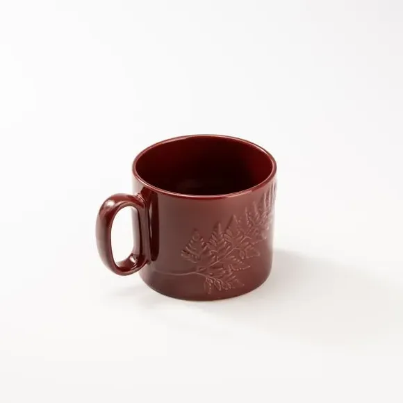 Fern Embossed Mug - Mulberry, Stoneware