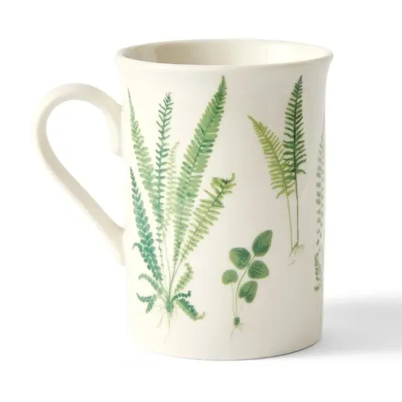 Fern Print Mug - Multicolor, Bone China