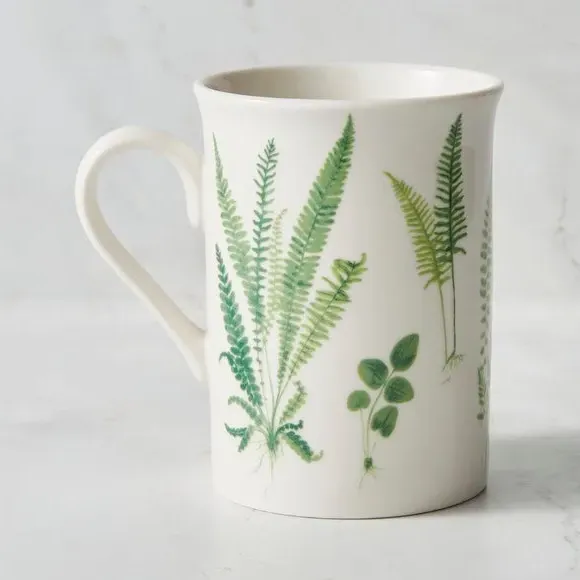 Fern Print Mug - Multicolor, Bone China image
