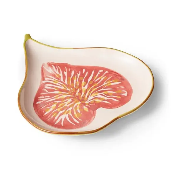 Fig Shaped Plate - Pink, Stoneware