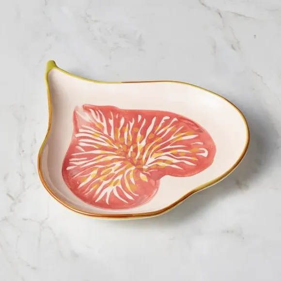 Fig Shaped Plate - Pink, Stoneware image