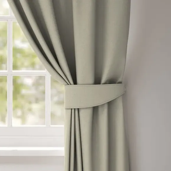 Fire Retardant Curtain Tieback - Almond, Fabric image