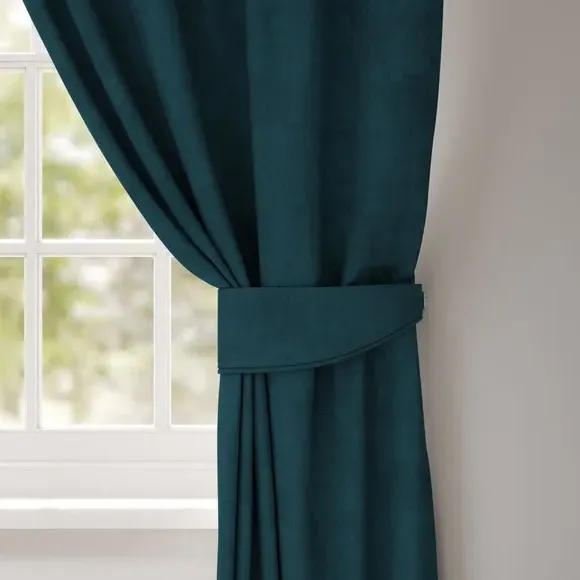 Fire Retardant Curtain Tieback - Atlantic, Velour