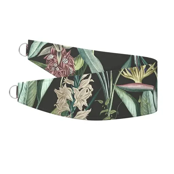 Fire Retardant Curtain Tieback - Emerald, Fabric