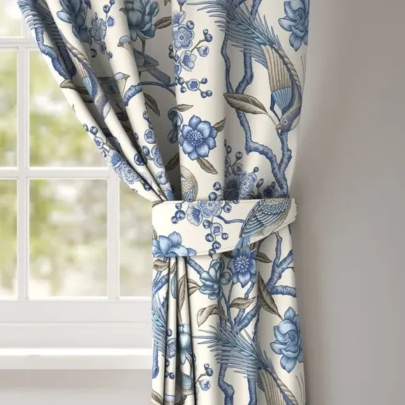 Fire Retardant Curtain Tieback - Lapis, Fabric image