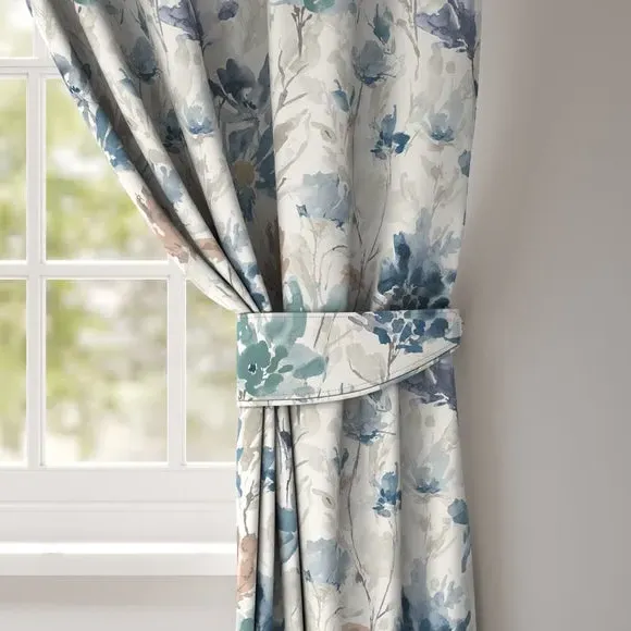 Fire Retardant Curtain Tieback - Slate Blue