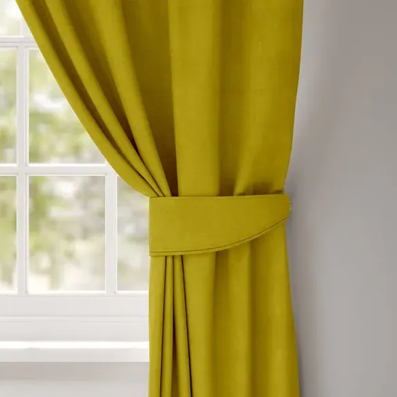 Fire Retardant Curtain Tieback - Sunshine, Velour