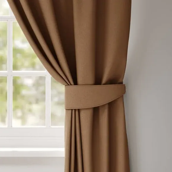 Fire Retardant Curtain Tieback - Tan, Fabric