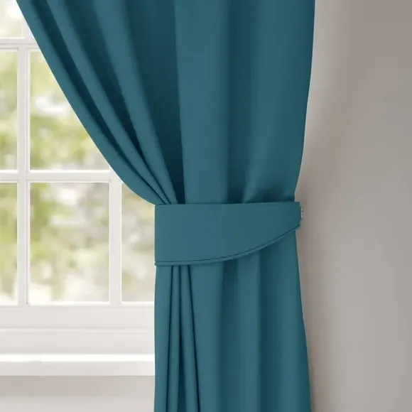 Fire Retardant Curtain Tieback - Teal, Fabric