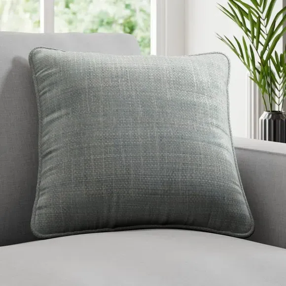 Fire Retardant Cushion Cover - Blue, Textured