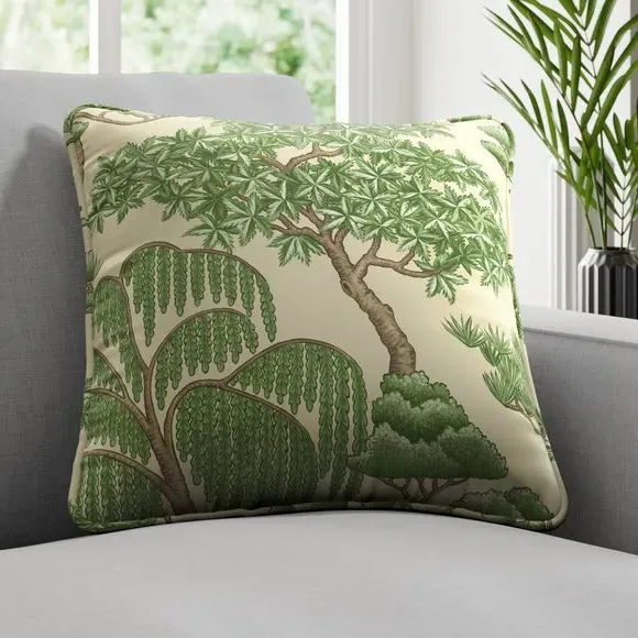 Fire Retardant Cushion Cover - Forest Pattern