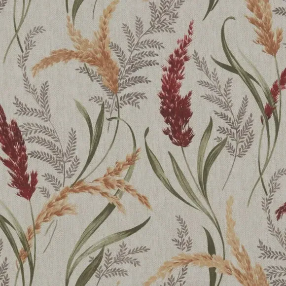 Fire Retardant Cushion Cover - Garnet, Floral