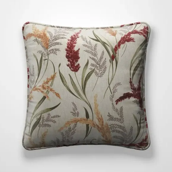 Fire Retardant Cushion Cover - Garnet, Floral