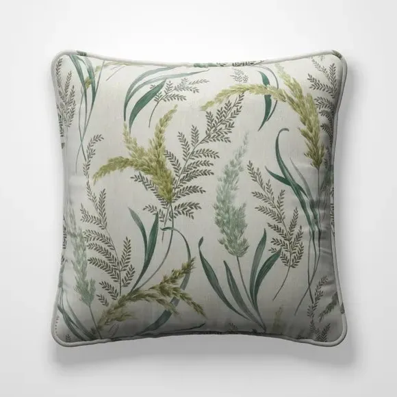 Fire Retardant Cushion Cover - Jade, Floral
