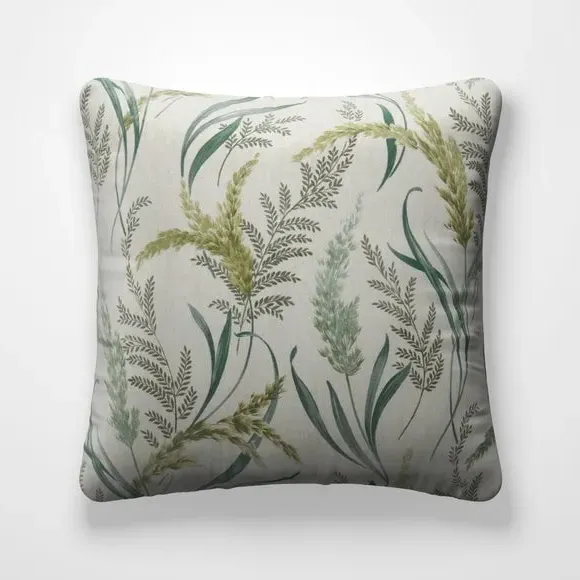 Fire Retardant Cushion Cover - Jade, Floral