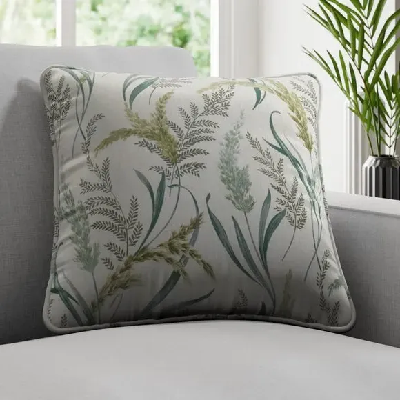 Fire Retardant Cushion Cover - Jade, Floral