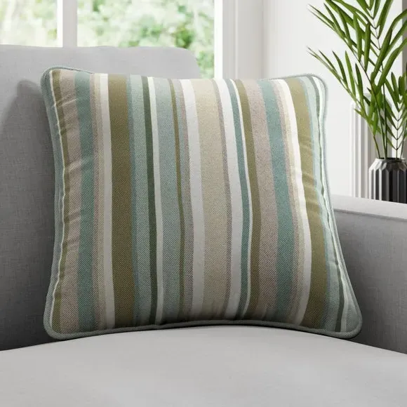 Fire Retardant Cushion Cover - Jade, Striped
