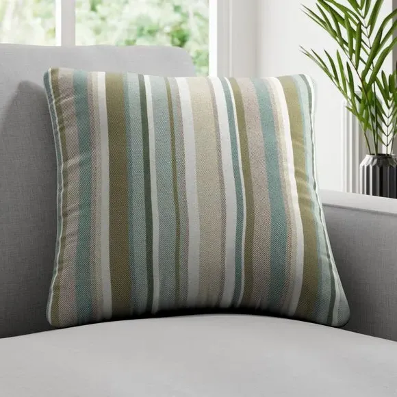 Fire Retardant Cushion Cover - Jade, Striped image