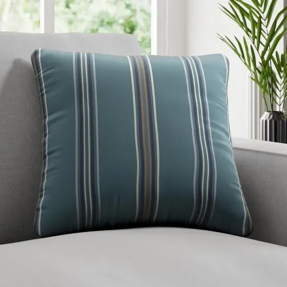 Fire Retardant Cushion Cover - Peacock, Striped image