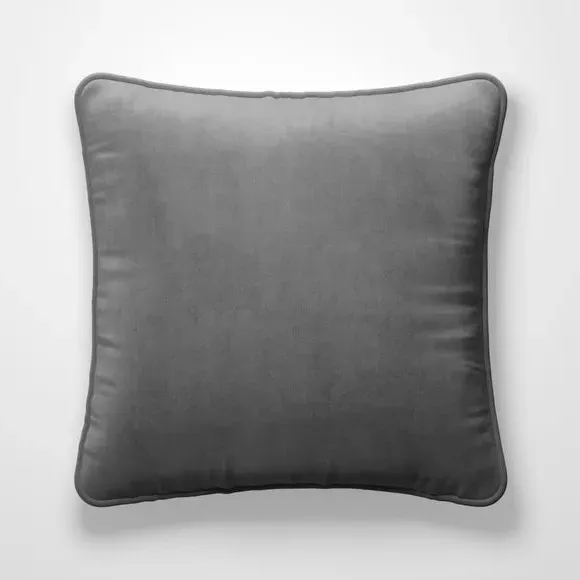 Fire Retardant Cushion Cover - Pewter, Velour