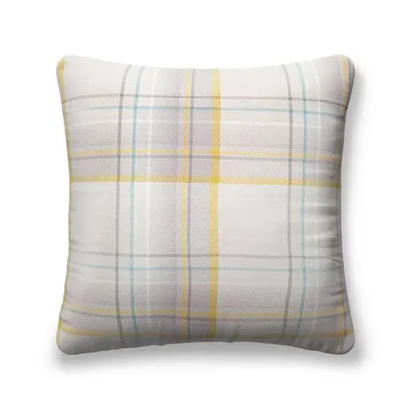 Fire Retardant Cushion Cover - Slate, Checked