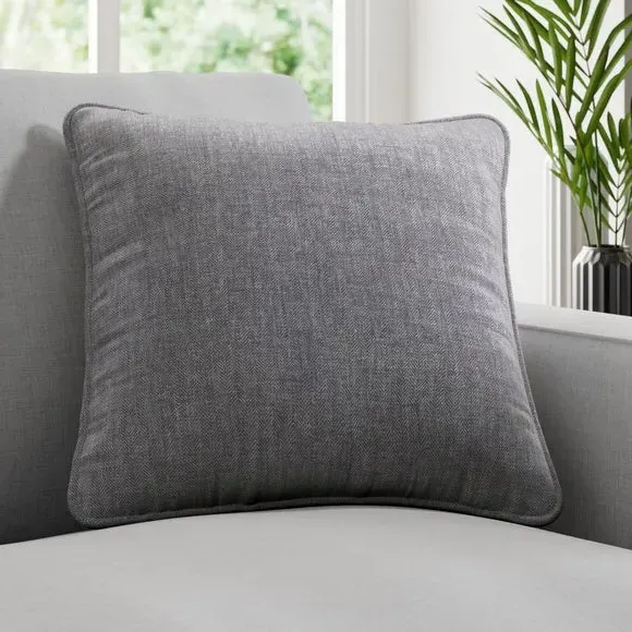Fire Retardant Cushion Cover - Smoke, Textured