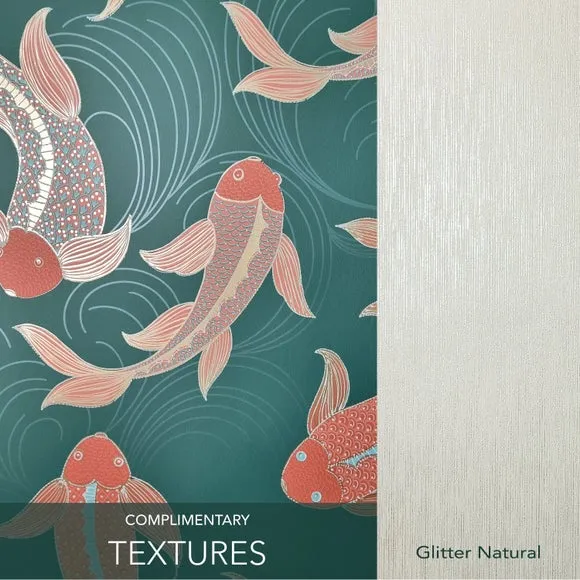 Fish Pattern Wallpaper - Peacock, Paper