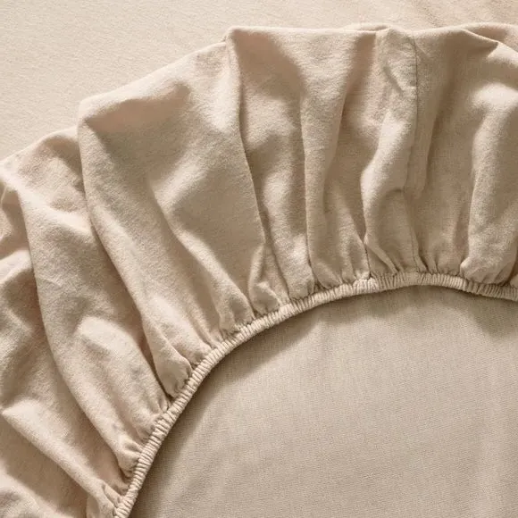 Fitted Bed Sheet - Natural, Brushed Cotton