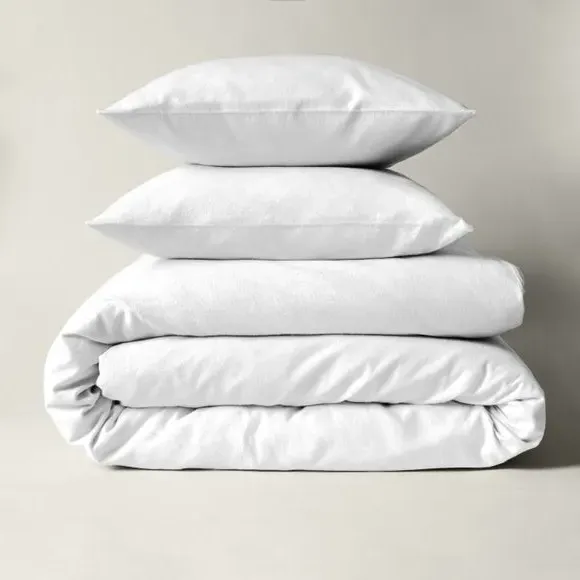 Fitted Bed Sheet - White, Brushed Cotton