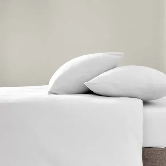 Fitted Bed Sheet - White, Brushed Cotton