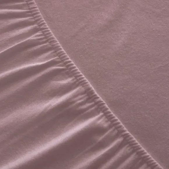 Fitted Sheet Brushed Cotton - Blush