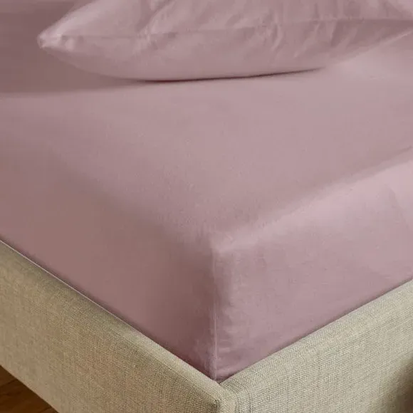 Fitted Sheet Brushed Cotton - Blush