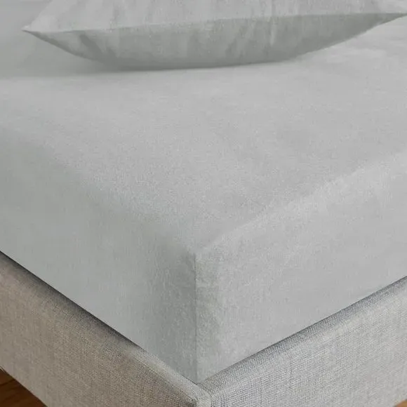 Fitted Sheet Brushed Cotton - Grey
