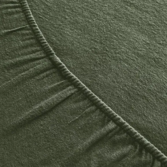 Fitted Sheet Brushed Cotton - Olive