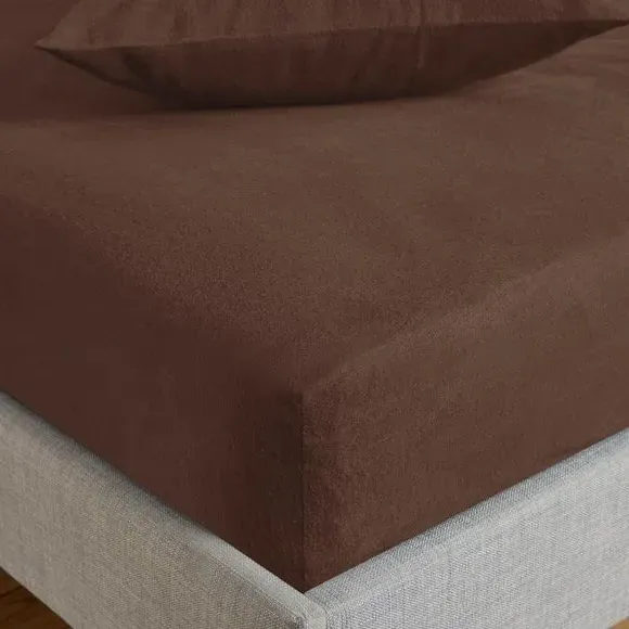 Fitted Sheet Brushed Cotton - Pinecone