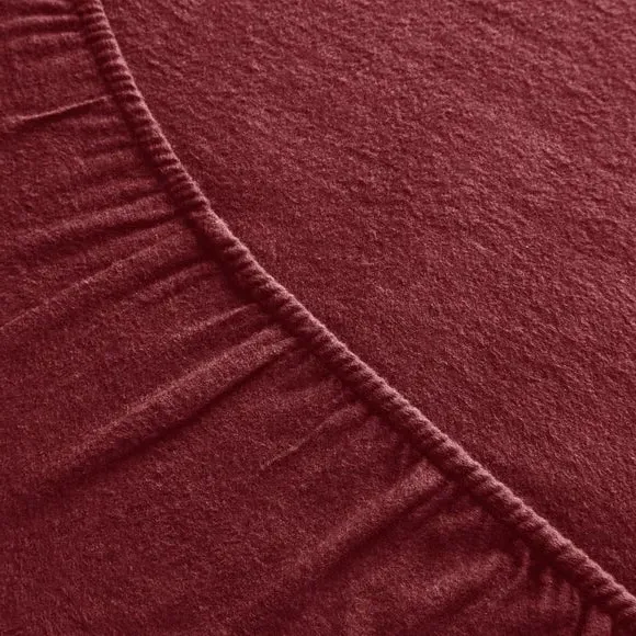 Fitted Sheet Brushed Cotton - Red