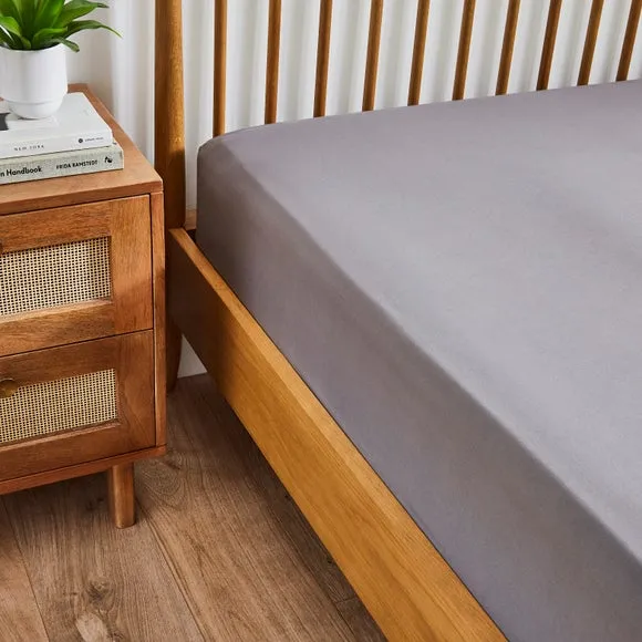 Fitted Sheet Super Soft - Grey, Polyester image
